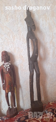 2 ръчно изработени африкански дърворезби, снимка 16 - Колекции - 52258276