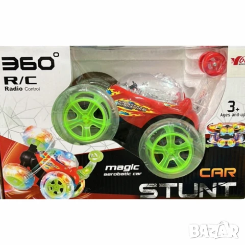 360° Каскадна количка с дистанционно – Светлини, звук и невероятни стънтове