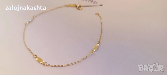 Нова-Златна гривна-0,89гр/14кр, снимка 3 - Гривни - 52735921