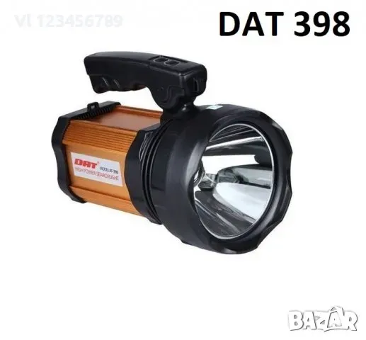 Супер мощен LED акумулаторен фенер DAT AT-398, снимка 2 - Къмпинг осветление - 48422922