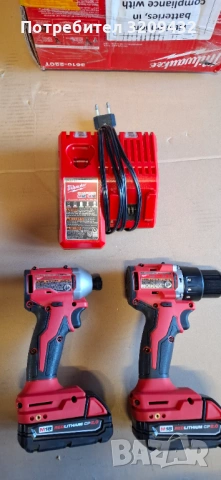 Комбо кит Milwaukee 3610 M18 Impact driver и Drill driver, снимка 2 - Винтоверти - 53627097