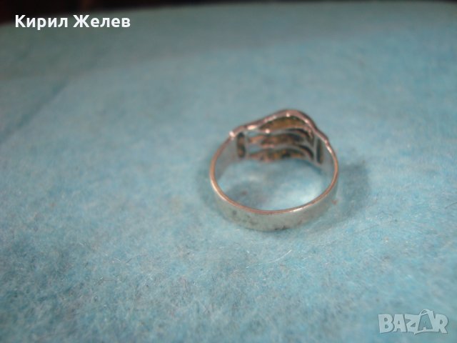 СТАР СКЪПОЦЕНЕН СРЕБЪРЕН АРТ НУВО ПРЪСТЕН СРЕБРО СРЕБРО 925 СТАРА ЮВЕЛИРНА ИЗРАБОТКА 25938, снимка 9 - Антикварни и старинни предмети - 35747349