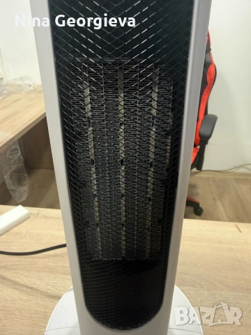 Вентилаторна печка 2-в-1 с керамичен нагревател, осцилация 60°, дистанционно и LED дисплей , снимка 6 - Отоплителни печки - 53851230