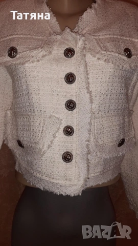 Късо сако, тип букле ХЛ, снимка 4 - Сака - 53356287