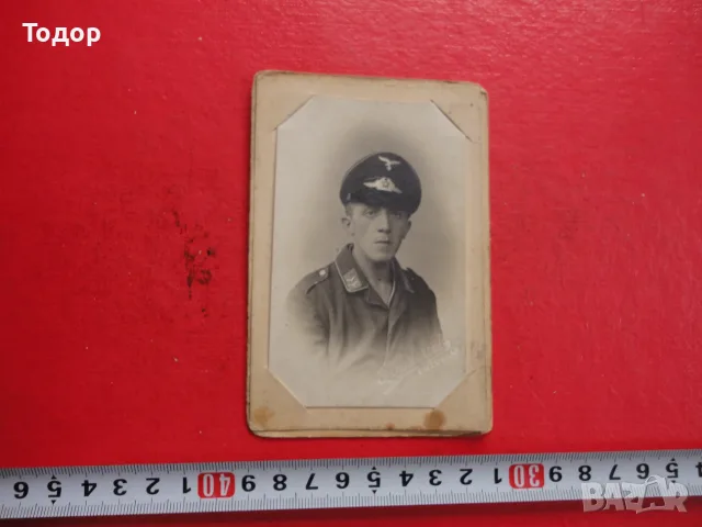 Армейска снимка картичка войник офицер Вермахт 3 Райх 2, снимка 2 - Колекции - 56233915