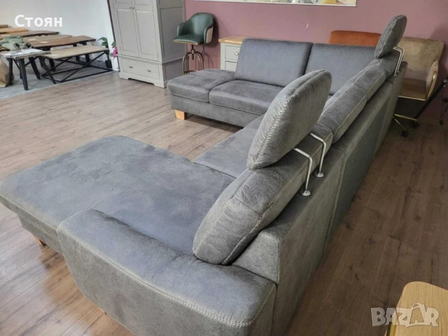 ПРОМОЦИЯ!!! П - образен ъглов диван от плат тъмно сив MM-ZE1037, снимка 10 - Дивани и мека мебел - 52826733