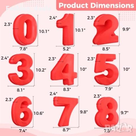 Нов комплект форми за печене за торта с числа за рожден ден сватба годишнина, снимка 4 - Други стоки за дома - 41789928