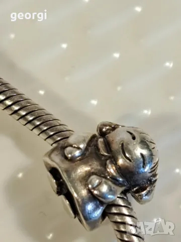 сребърна гривна Pandora  с пет талисманчета , снимка 15 - Гривни - 46750710