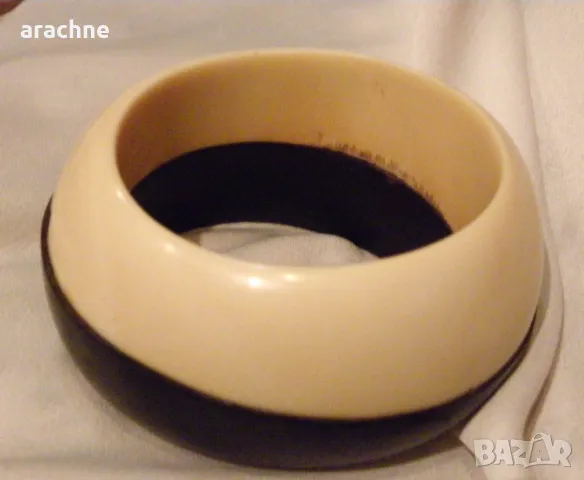 Класика!-абанос и слонова кост в една гривна, снимка 5 - Гривни - 47469072