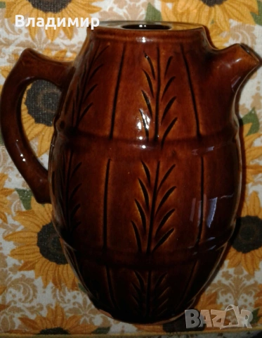 Сервиз троянска керамика-Голяма каничка и 5 чаши с дръжка, снимка 9 - Сервизи - 42496016