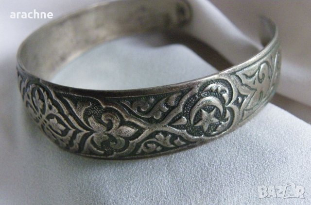 Османска възрожданска сребърна гривна, снимка 5 - Други ценни предмети - 39045676