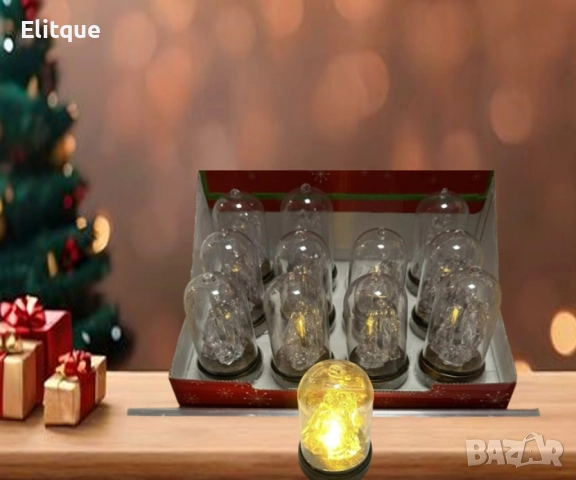 Кристална коледна стъкленица с LED светлина, снимка 5 - Други стоки за дома - 52820185