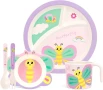 Детски комплект за хранене Bamboo ‎DWSA009B Butterfly 5 броя прибори за хранене Пеперуда, снимка 2
