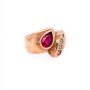 Златен дамски пръстен с рубин 7,87гр. размер:55 14кр. проба:585 модел:18449-2, снимка 2