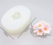 3D 3 цветя Вишнев цвят цветчета силиконов молд форма фондан шоколад гипс смола свещ сапун