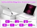 Калъф с магнитна клавиатура за iPad Air 13 инча 2024 M2,iPad Pro 12,9 инча (6-то/5-то/4-то/3-то), снимка 9