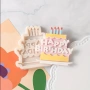 Happy birthday надпис на торта със свещи силиконов молд фондан декорация торта , снимка 2