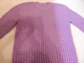 Лилава блуза ръчно плетиво, Л-ХЛ размер, снимка 4