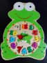 Голяма дървена жаба-часовник / циферблат, снимка 1 - Образователни игри - 42545997