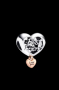 Сребърен висящ елемент Пандора"Приятелство завинаги"сърце,Rose Gold/нов, снимка 1 - Колиета, медальони, синджири - 44748187