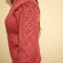 Ръчно плетена дамска блуза с аранови елементи, снимка 6