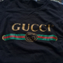 Дамска памучна вталена тениска с щампа Gucci Гучи, снимка 3