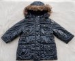 Детско зимно яке с пух на качулката размер 2 години, снимка 2