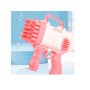 Пистолет Mercado Trade, За сапунени балончета, 32 дупки, Базука, Розов, снимка 1 - Електрически играчки - 41530586