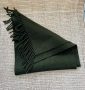 Тъмнозелен кашмирен шал 140см на 28см, снимка 2