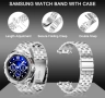 Комплект метален корпус и гривна, HASLFM, съвместим с Samsung Galaxy Watch 6/5/4 44mm, неръждаема ст, снимка 5