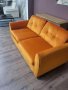 Оранжев диван от плат двойка с функция сън, снимка 7