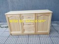 Скрин 120/40/70см. с 3 чекмеджета и врати-масив в естествен цвят! Наличен!, снимка 3