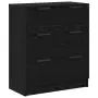 vidaXL Служебен шкаф 3 бр. Черния дъб 121 x 30 x 70 см, снимка 6