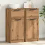 vidaXL Шкафове 2 бр. дъб Artisan 30x30x70 cm Инженерна дървесина, снимка 2