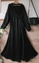 Дълга черна рокля прегърни ме ZIZZI , снимка 1
