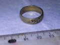 Стар СРЕБЪРЕН ВИНТИДЖ АРТ ПРЪСТЕН ОКСИДИРАНО СРЕБРО 925 Тип ХАЛКА ОРНАМЕНТИРАН със СЛЪНЦА 39907, снимка 16