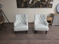 Два броя светло кремави фотьойли от плат, снимка 1