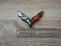 Chevrolet Corvette емблема черно с бяло, снимка 2