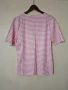 Нова дамска лека памучна розов бяла тениска с къс ръкавL размер, снимка 2