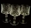 Кристални чаши за ракия, вино - 3 броя , снимка 2