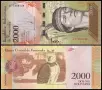 ⭐ Венецуела 2016 2000 боливара UNC нова ⭐, снимка 1