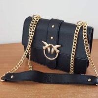 Луксозна Черна чанта Pinko  код IM458, снимка 3 - Чанти - 39578098