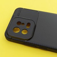калъф за Xiaomi 13 силиконов черен дизайн карбон защита за камерата LUX, снимка 1 - Калъфи, кейсове - 40760014