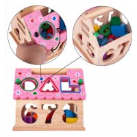 Дървена играчка за сортиране на форми, цифри, снимка 4 - Образователни игри - 42361506
