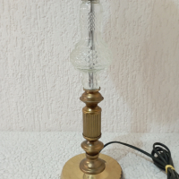 Комплект от две големи месингови лампи - лампа, снимка 3 - Настолни лампи - 44682318