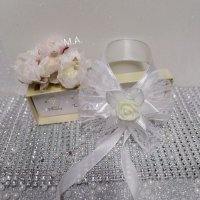 Украса за сватбени чаши (вариант 2), снимка 9 - Сватбени аксесоари - 41388128
