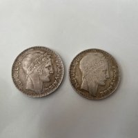 Сребърни монети Франция 10 франка, 1933 и 1929, снимка 4 - Нумизматика и бонистика - 41791581