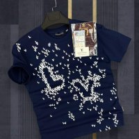 Мъжка тениска Louis Vuitton-тъмно синя кодVL53H, снимка 1 - Тениски - 44496097