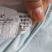 Комплект бели дънки, потник и тениска за слабо момиче, размер 152-168 см, снимка 3 - Детски комплекти - 40698036