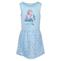 Рокля без ръкави Frozen в синьо и сиво, снимка 3 - Детски рокли и поли - 39434953